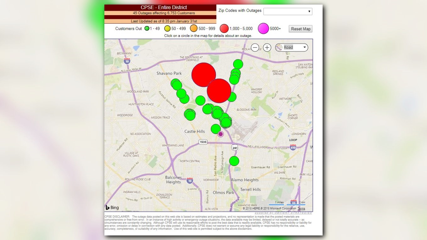UPDATE CPS has restored power to north side following outage